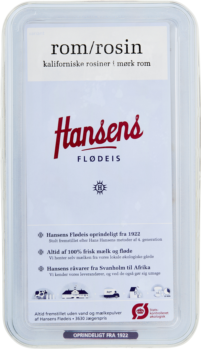 Hansens rom/rosin is øko 500 ml