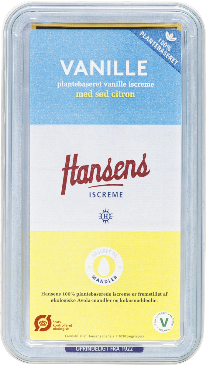 Hansens vanille/citron øko 725 ml