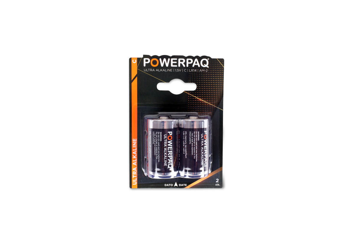 Powerpaq Batteri LR14 C 2 stk