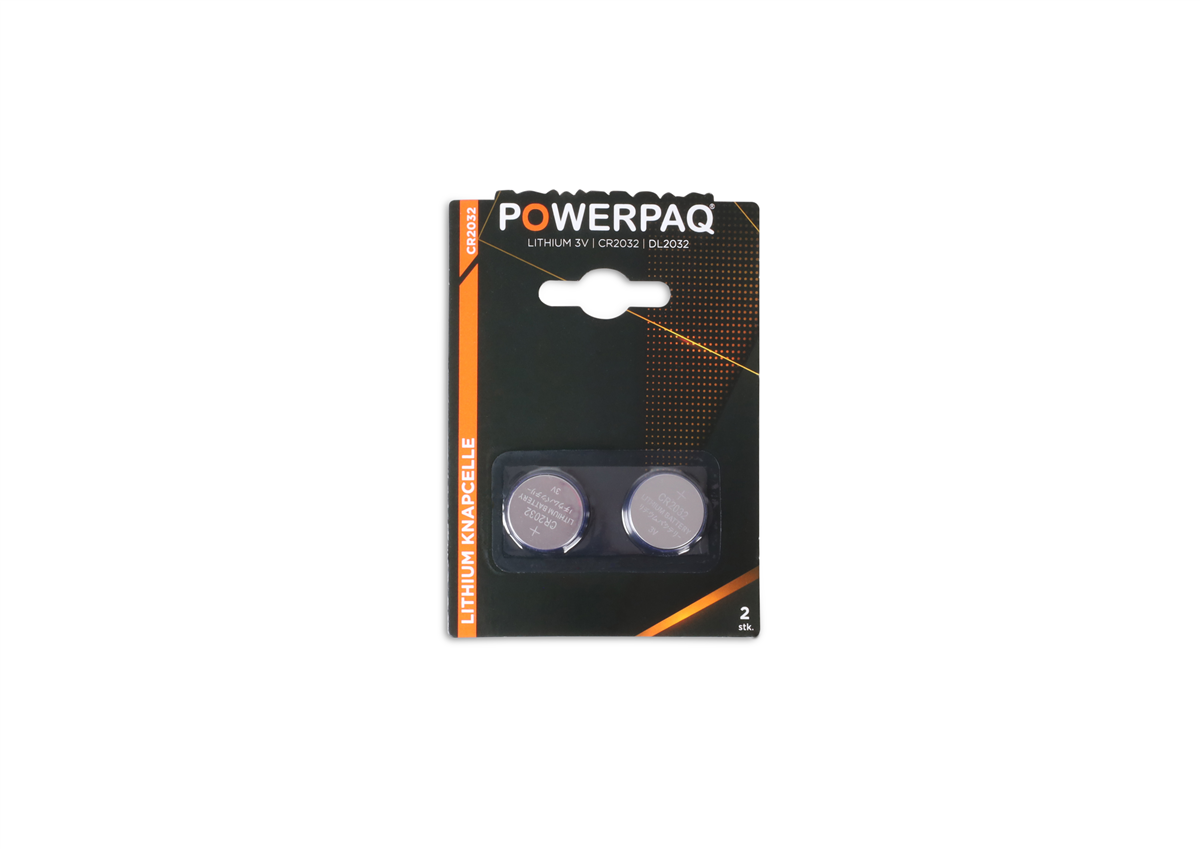 Powerpaq Batteri CR2032 3V, .