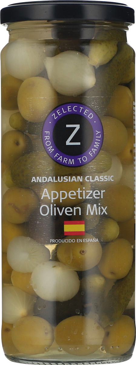 Zelected Blandede oliven cornichoner perleløg