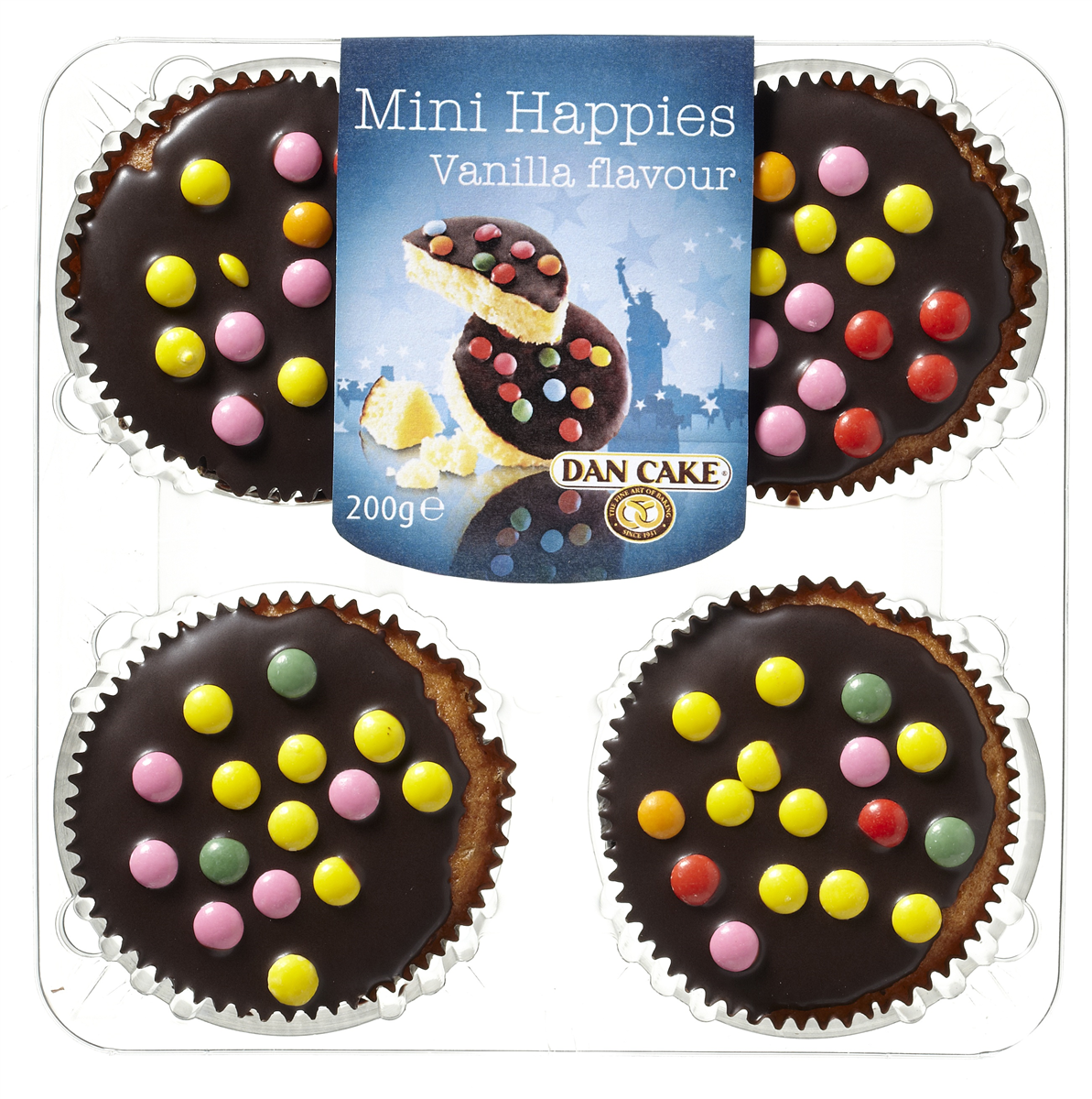 Dan Cake Dc Smiley vanille m/pynt 200 g