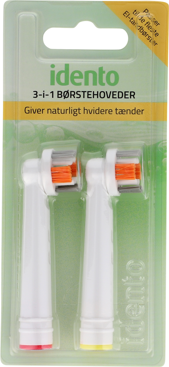 Idento 3-i-1 tandbørstehoveder 2 stk