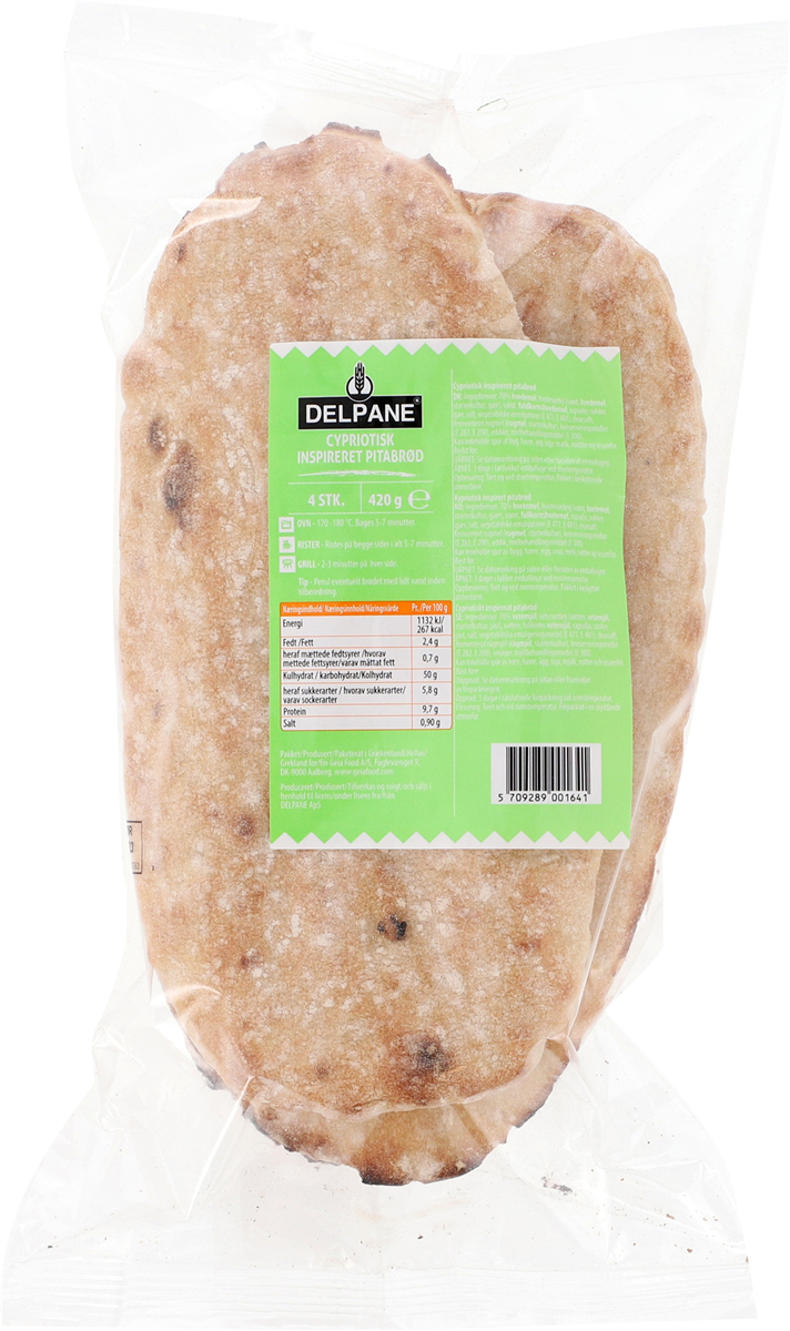 Cypriotisk Pitabrød 4 stk 420 g