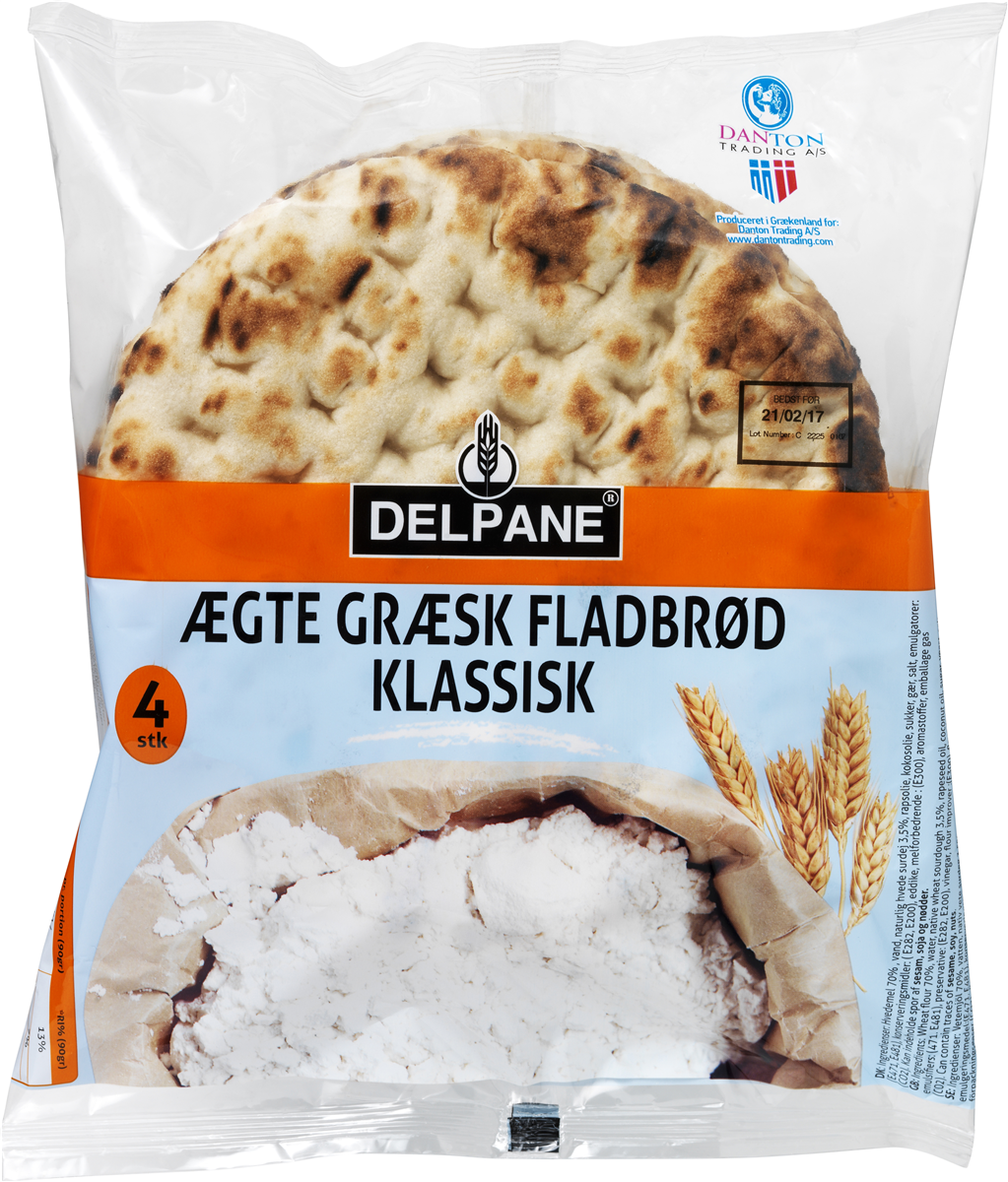 Græsk Fladbrød Lys 4 stk