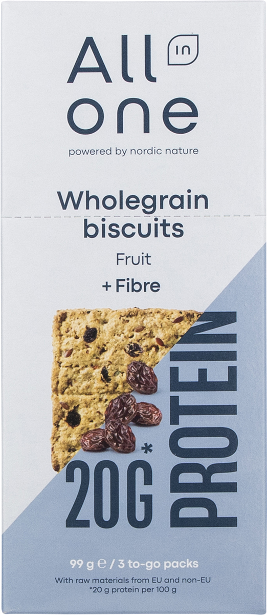 Aio Kiks Protein Fuldkornskiks m. frugt 99 g