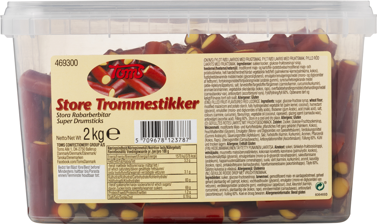 Toms trommestikker 330 stk 330 stk.