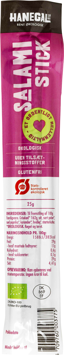 Hanegal Salami snacks øko. 25 g