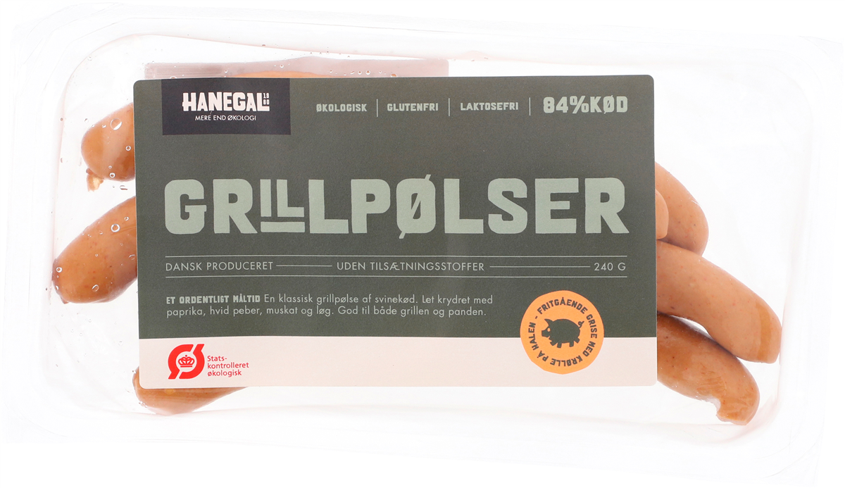 Hanegal Hg grillpølser lkf glf øko 240 g