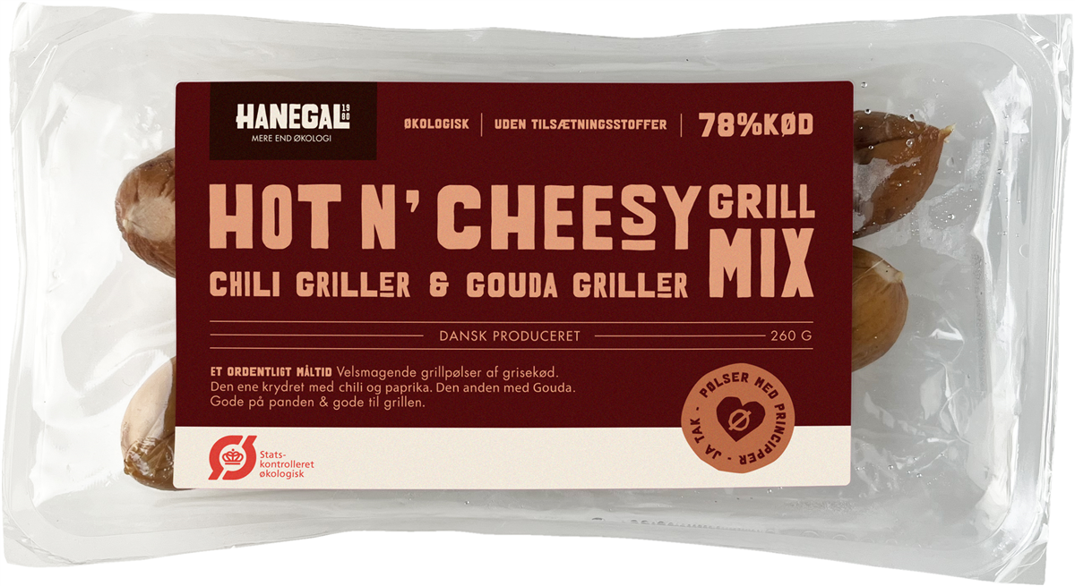 Hanegal HG pølser hotn cheesy øko 260 g
