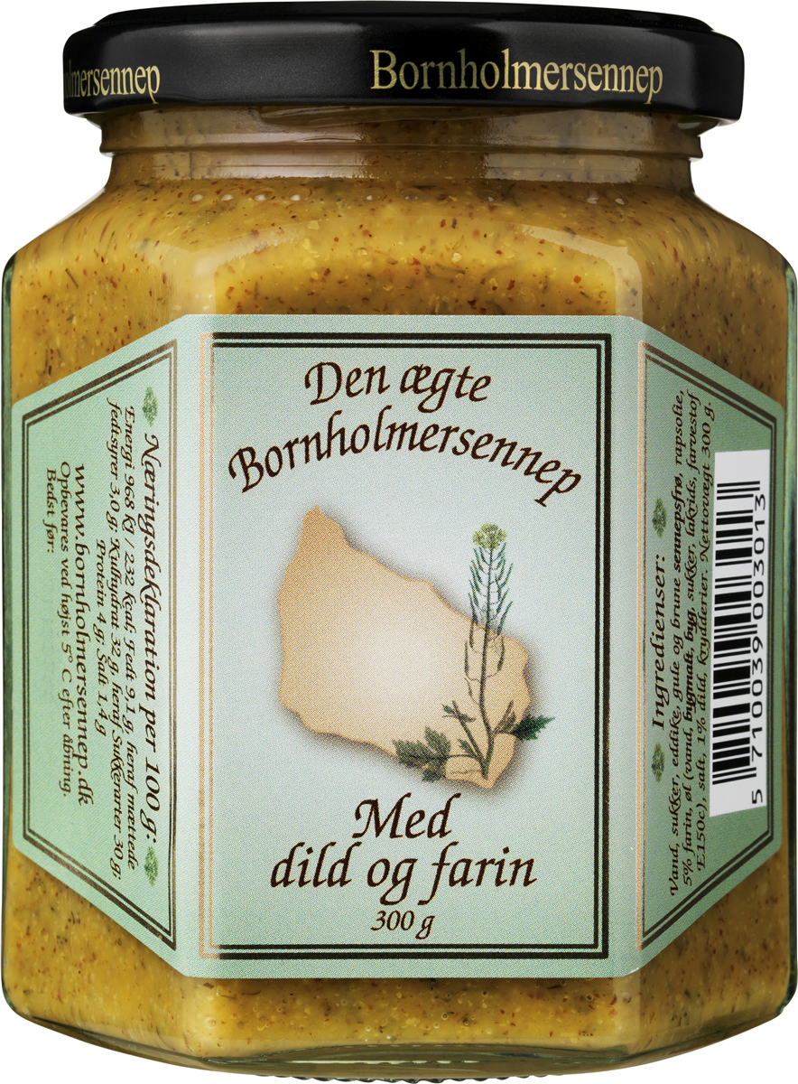 Bornholmersennep dild/fari 190 g