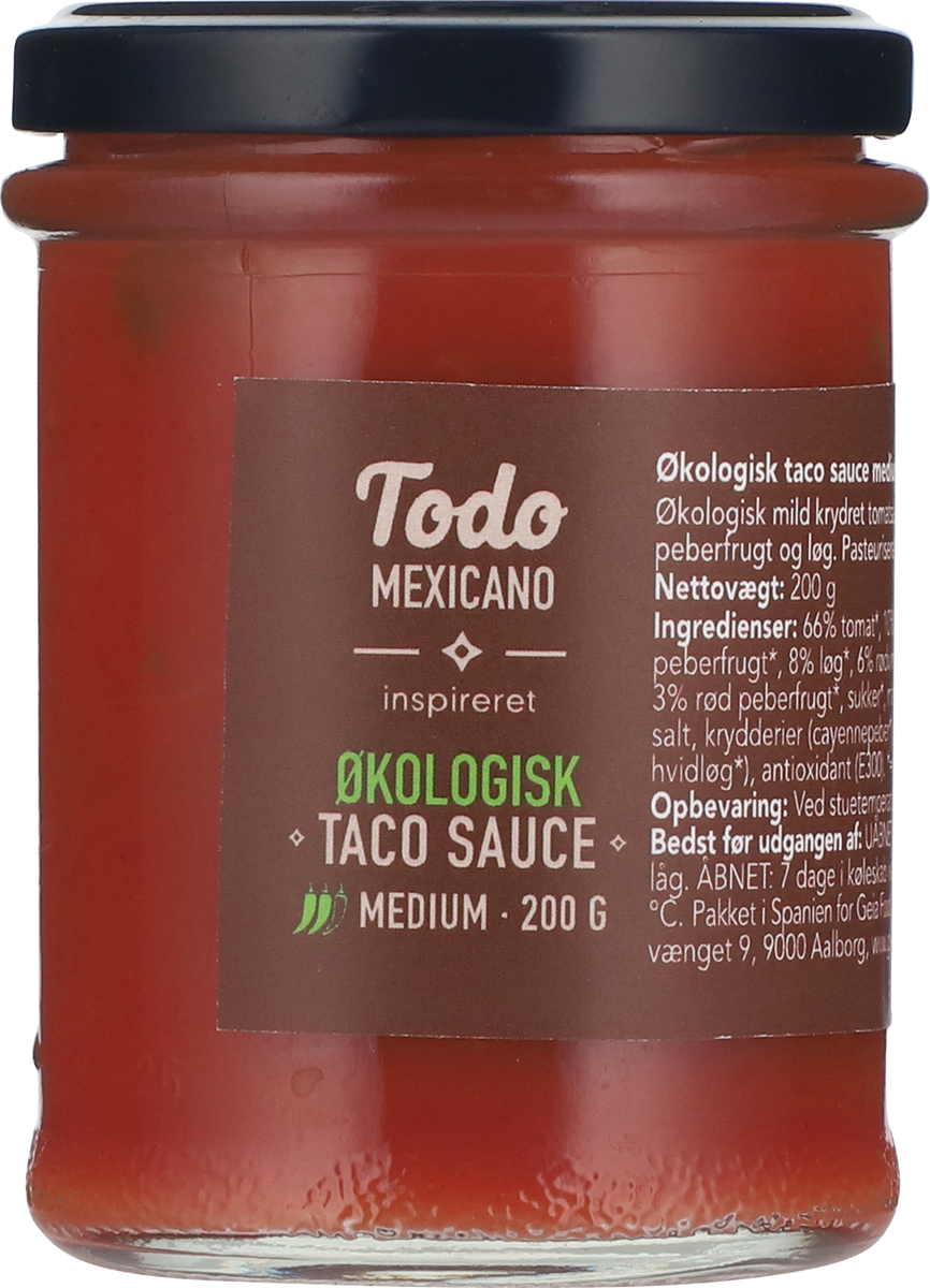 Todo taco sauce medium øko 200 g