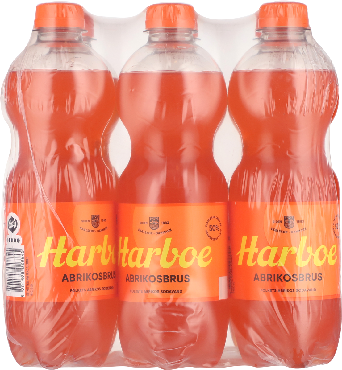 Abrikos Brus 6 x 0,5 l, Harboe 3000 ml