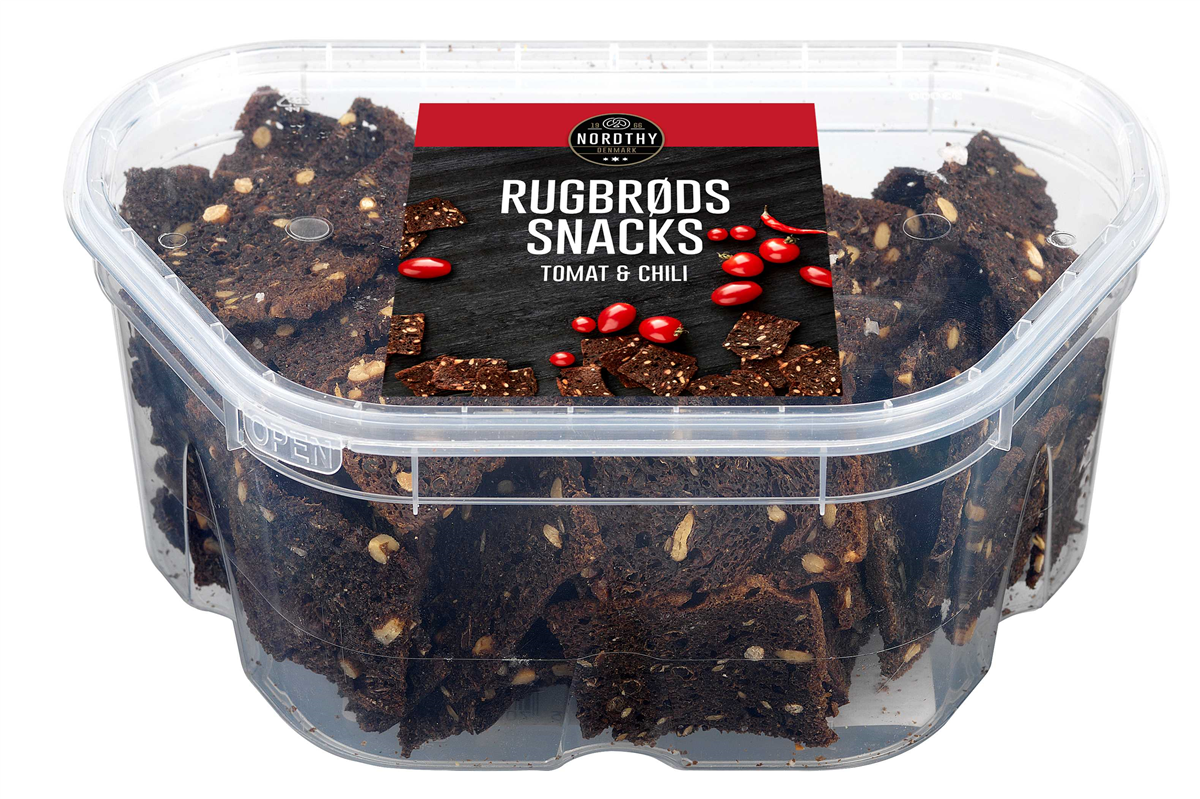 Rugbrødssnacks Tomat & Chili