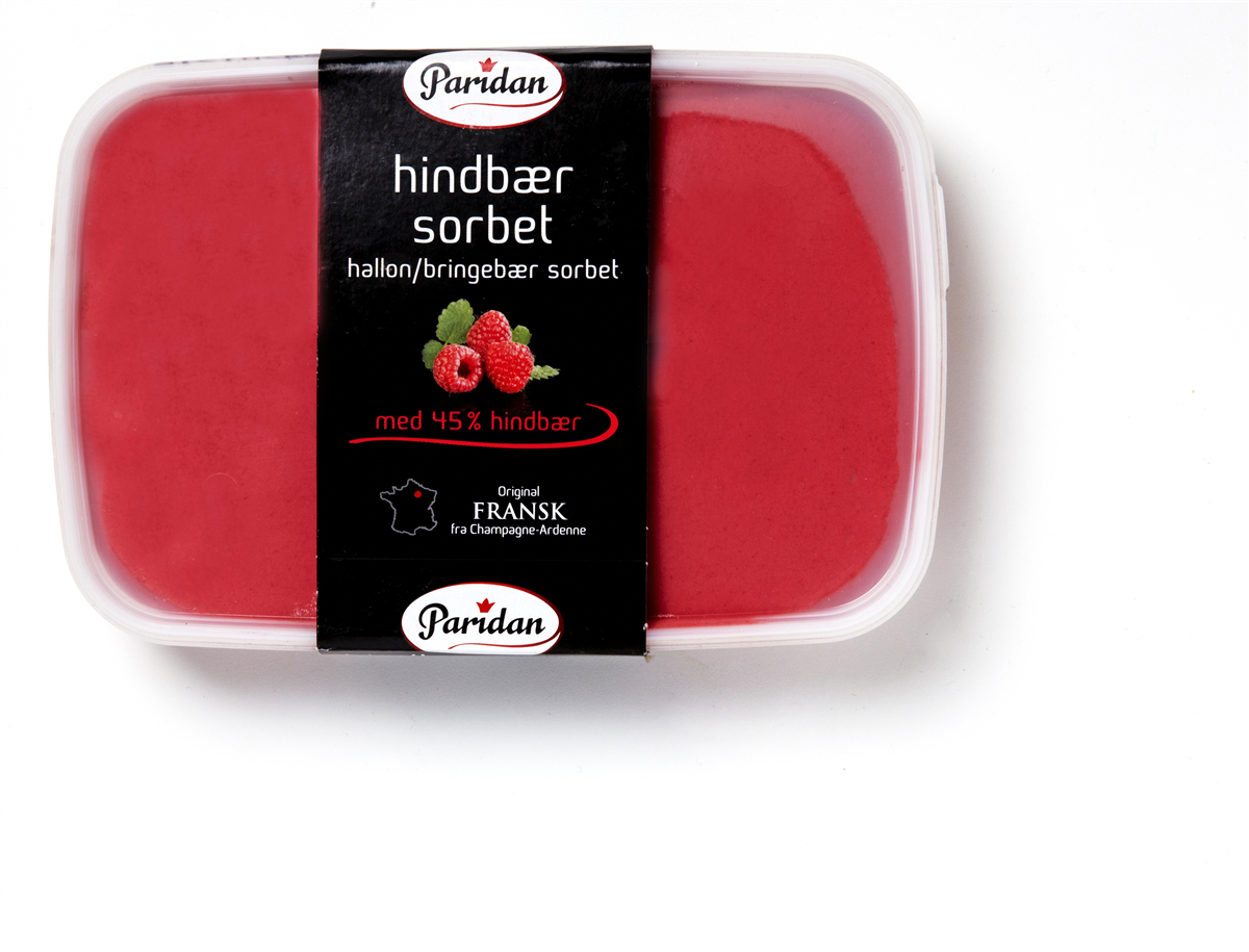 Paridan hindbær sorbet 600 ml
