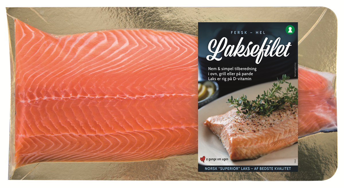 Hel fersk laks 500 g
