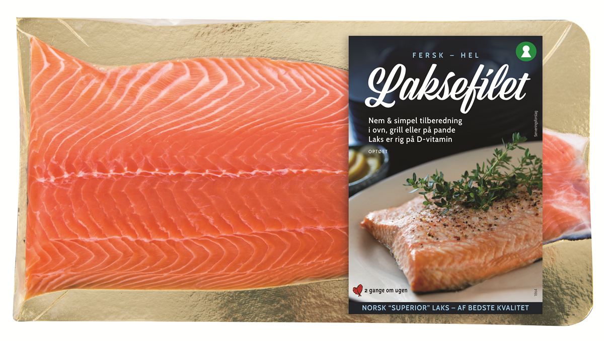 Hel fersk laks 500 g