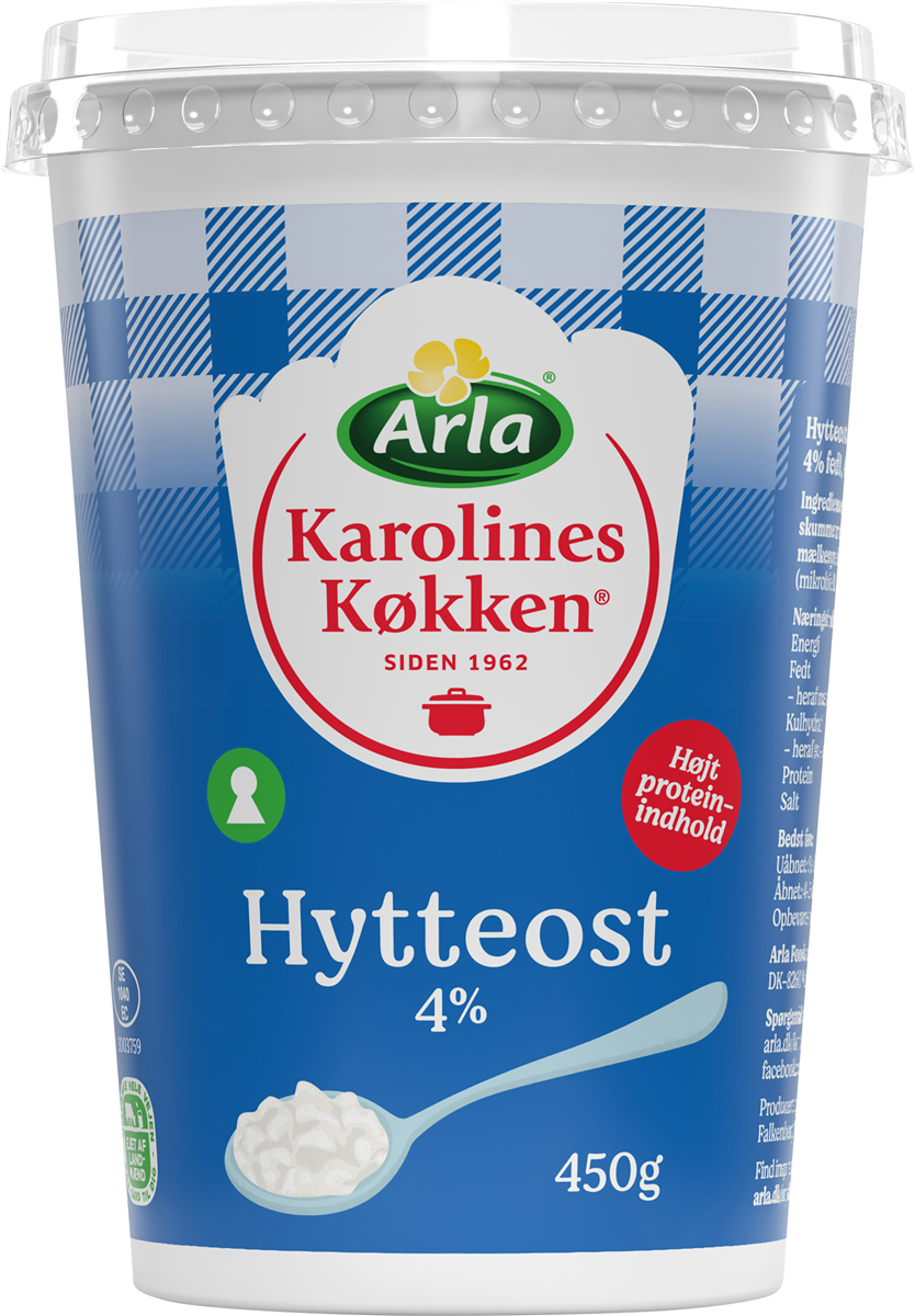 Arla Karolines Køkken, Hytteost naturel 4% fedt