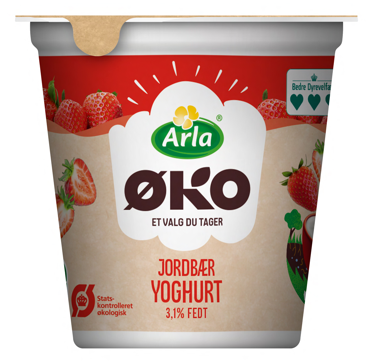 Arla Yoghurt Jordbær Økologisk