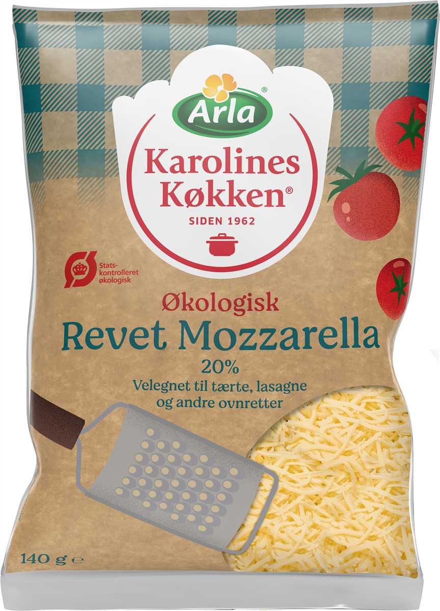 Karolines Køkken Revet Mozzarella Øko 140 g