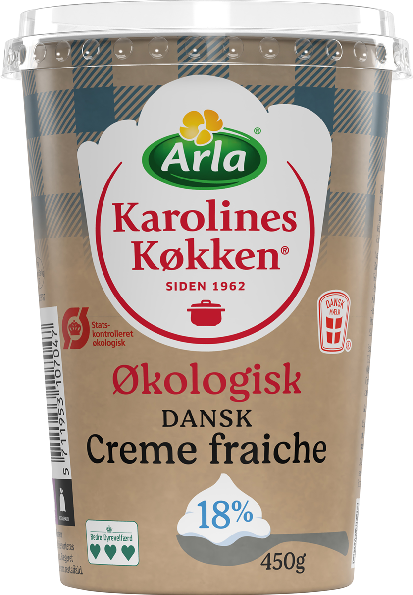 Karolines Køkken Creme Fraiche 18% Øko 450 g