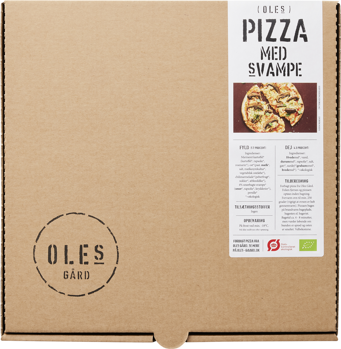 Oles pizza m/svampe øko 390 g