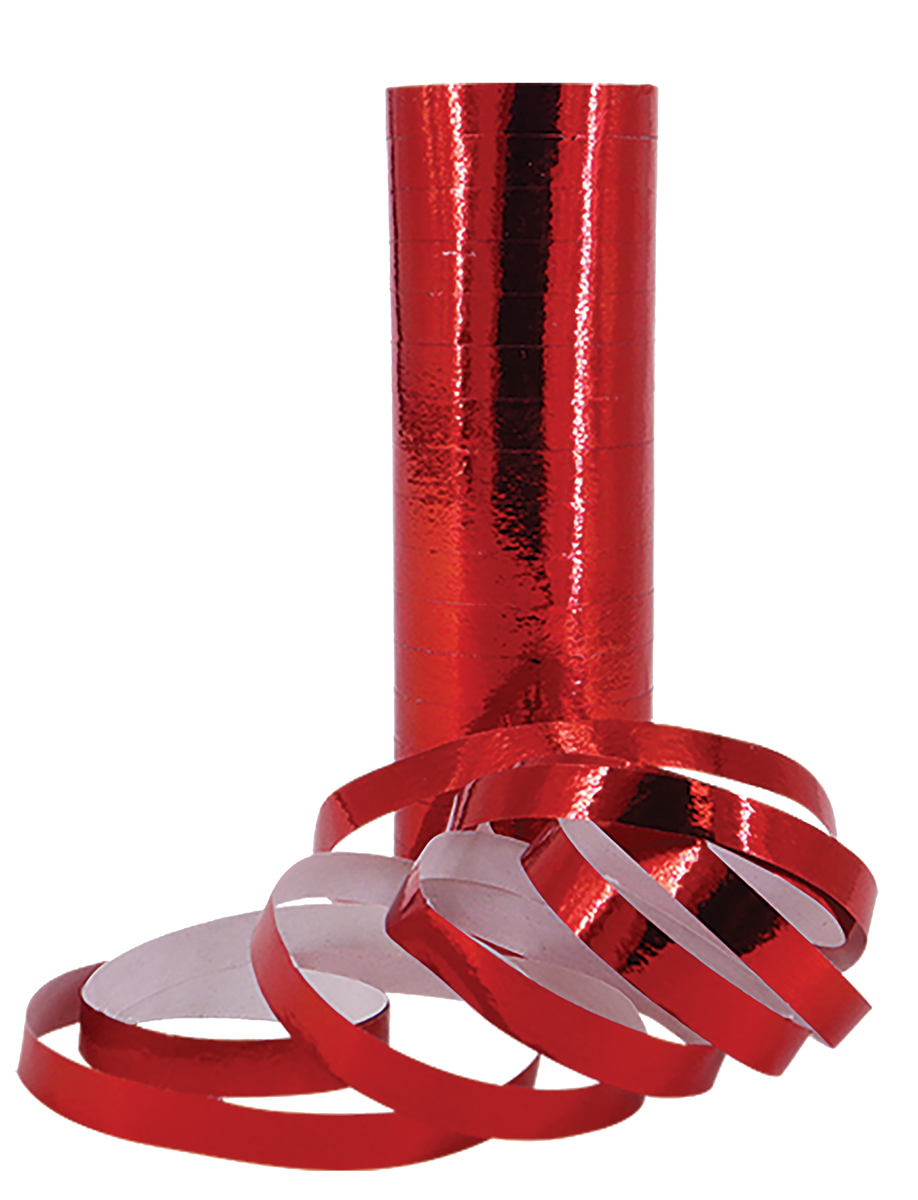 Serpentiner rød folie 4 m 1 stk.