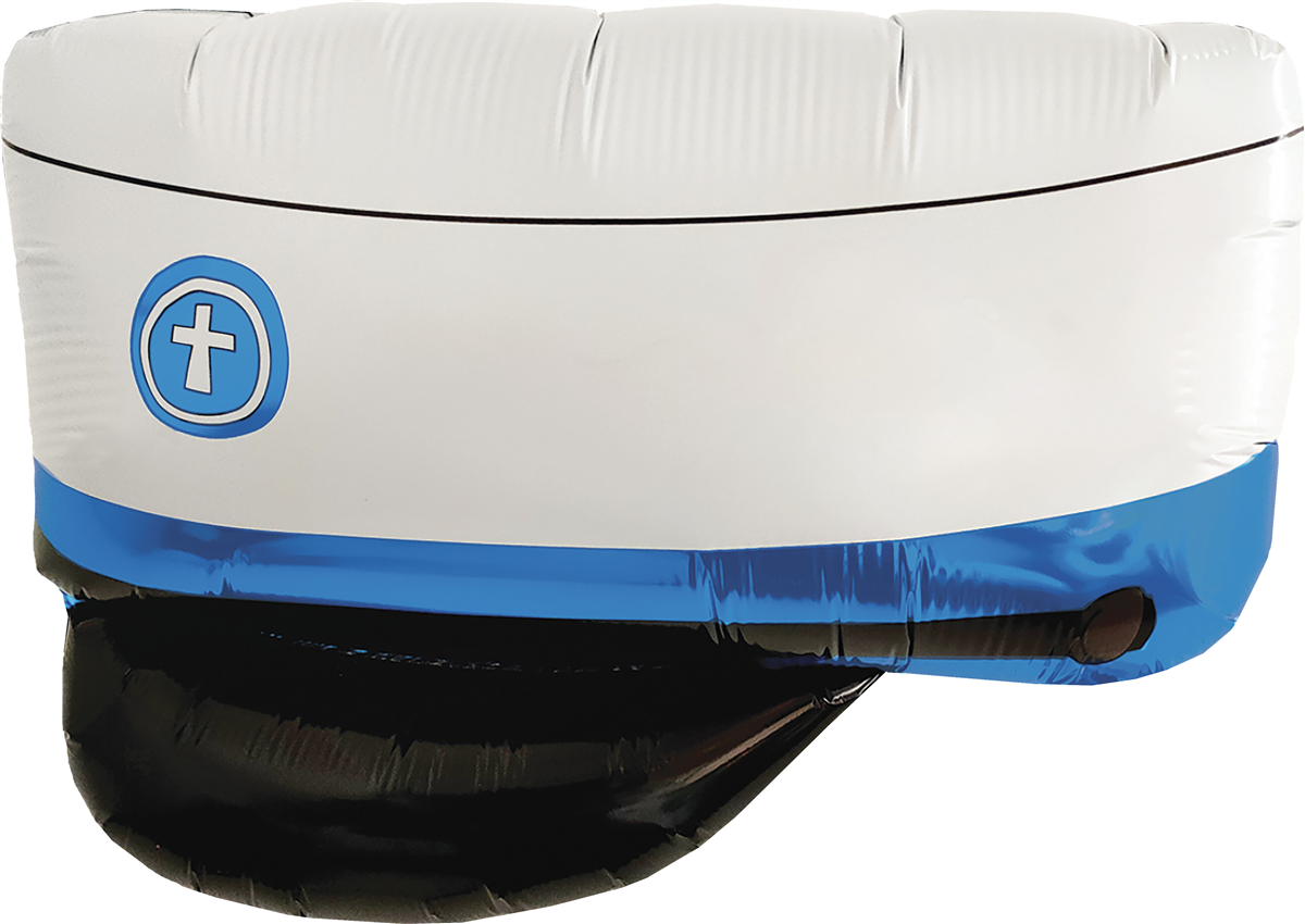 Folieballon studenthue blå 1 stk.