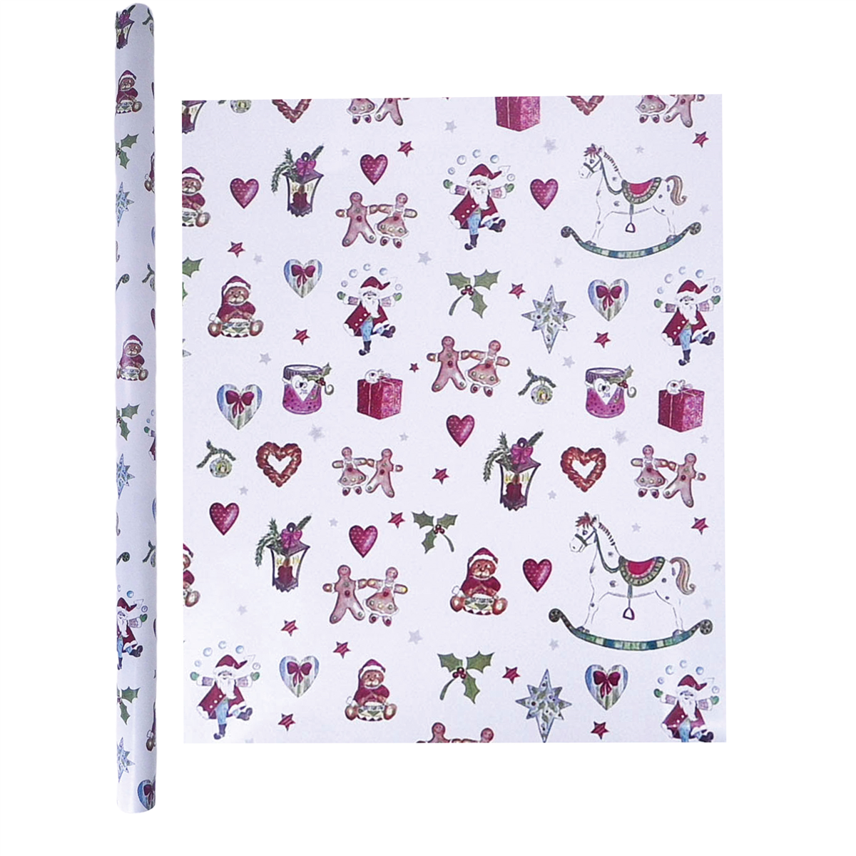 Gavepapir 70 cm x 5 m 4 var 1 stk.