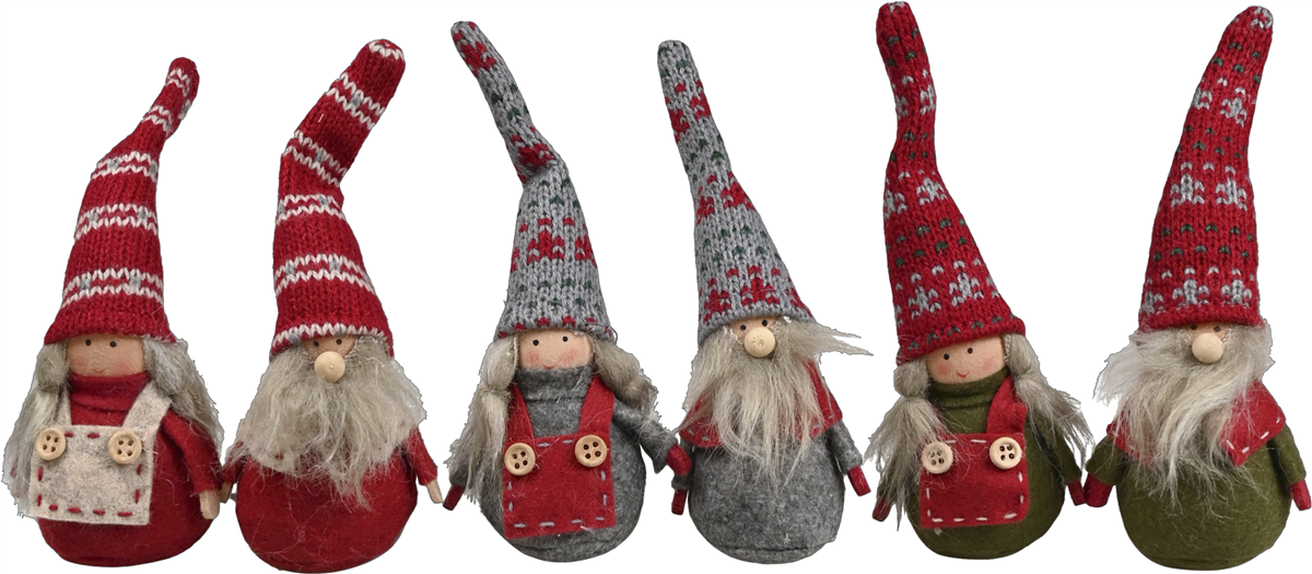 Nisse 8 cm 6 ass. rød