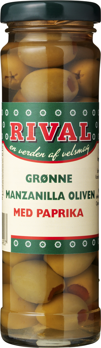 Rival Grønne Oliven med Paprika
