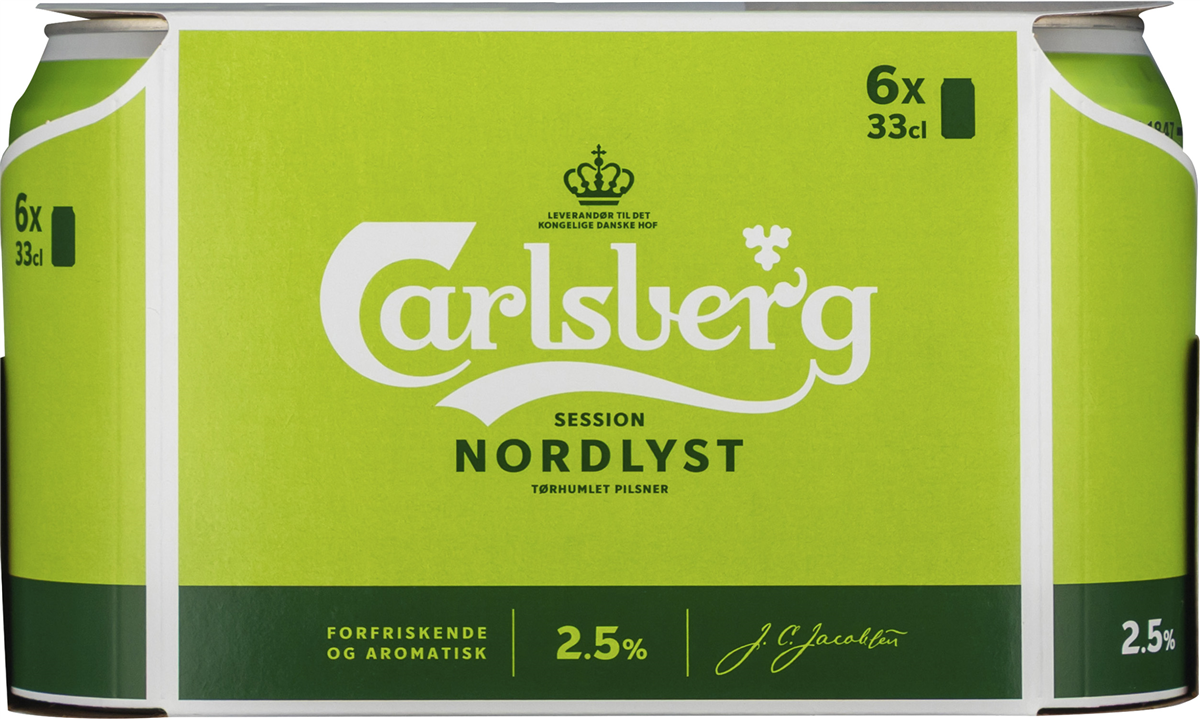 Carlsberg Nordlyst 2,5% 6-pak 1,98 L