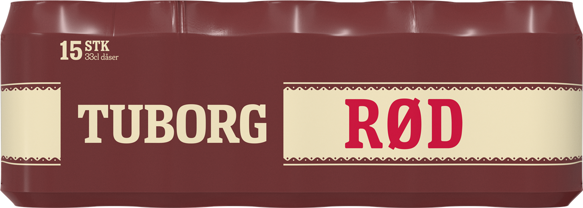Tuborg Rød 4,3% 15-pak 1/4 4950 ml