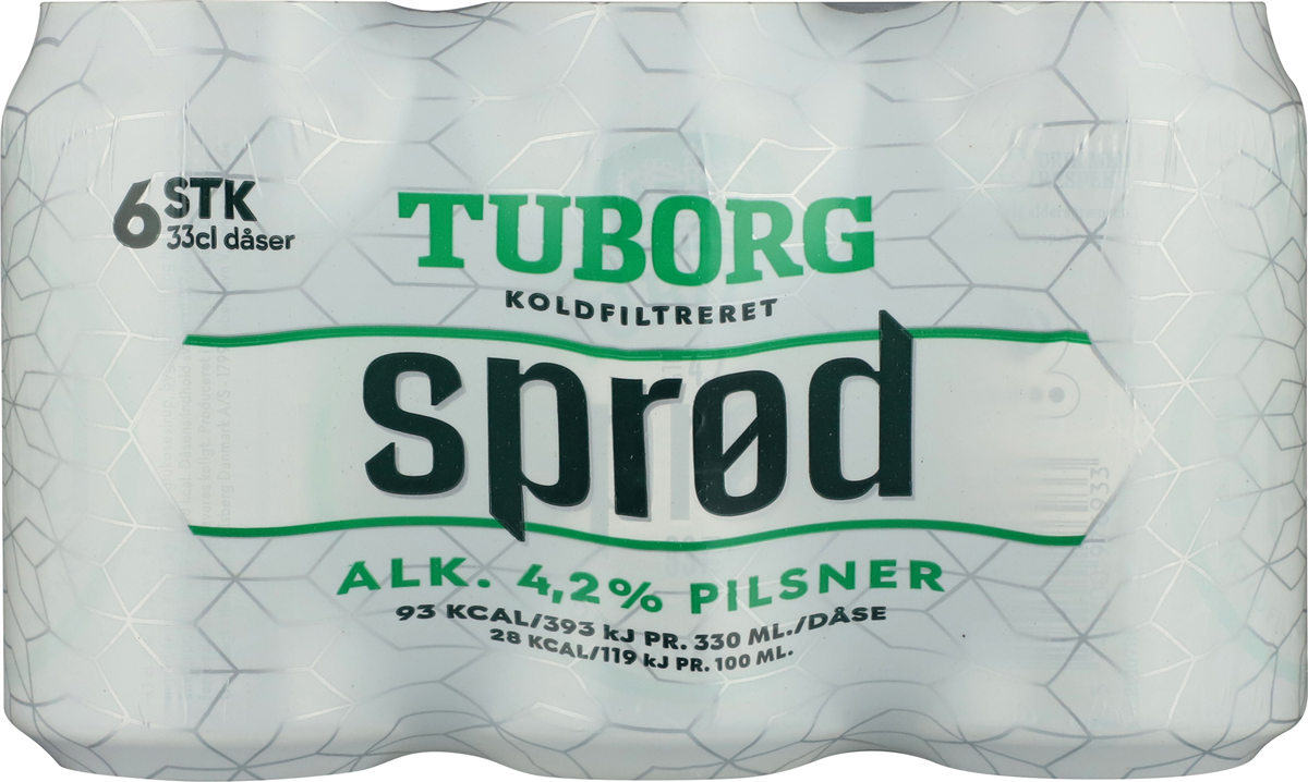 Tuborg Sprød 4,2% 6 x 33 cl 1980 ml