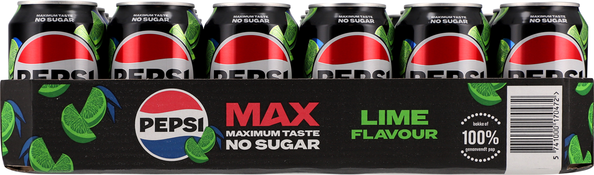 Pepsi Max Lime 24-Pk 1/4Pl, 792 Centiliter