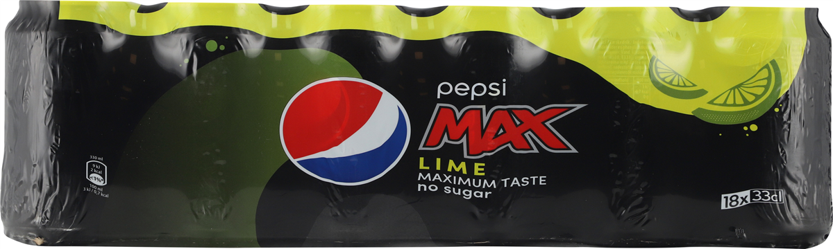 Pepsi Max Lime 18-pk 1/4 pl 5940 ml