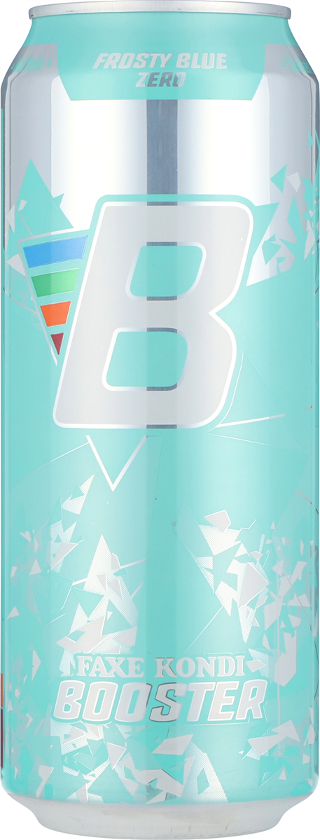 Energidrik Frosty Blue, Faxe Kondi Booster 500 ml