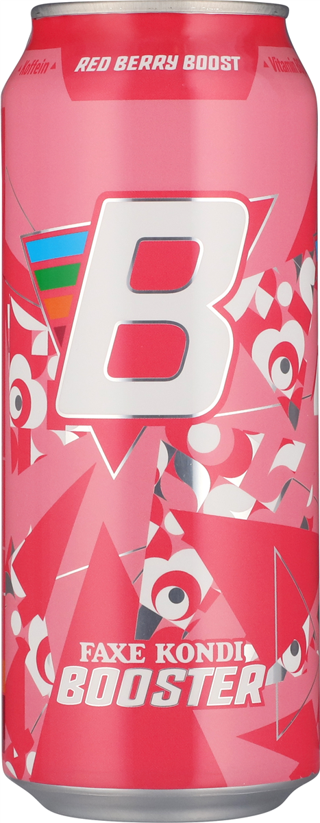 Energidrik m. røde bær 500 ml, Faxe Kondi Booster