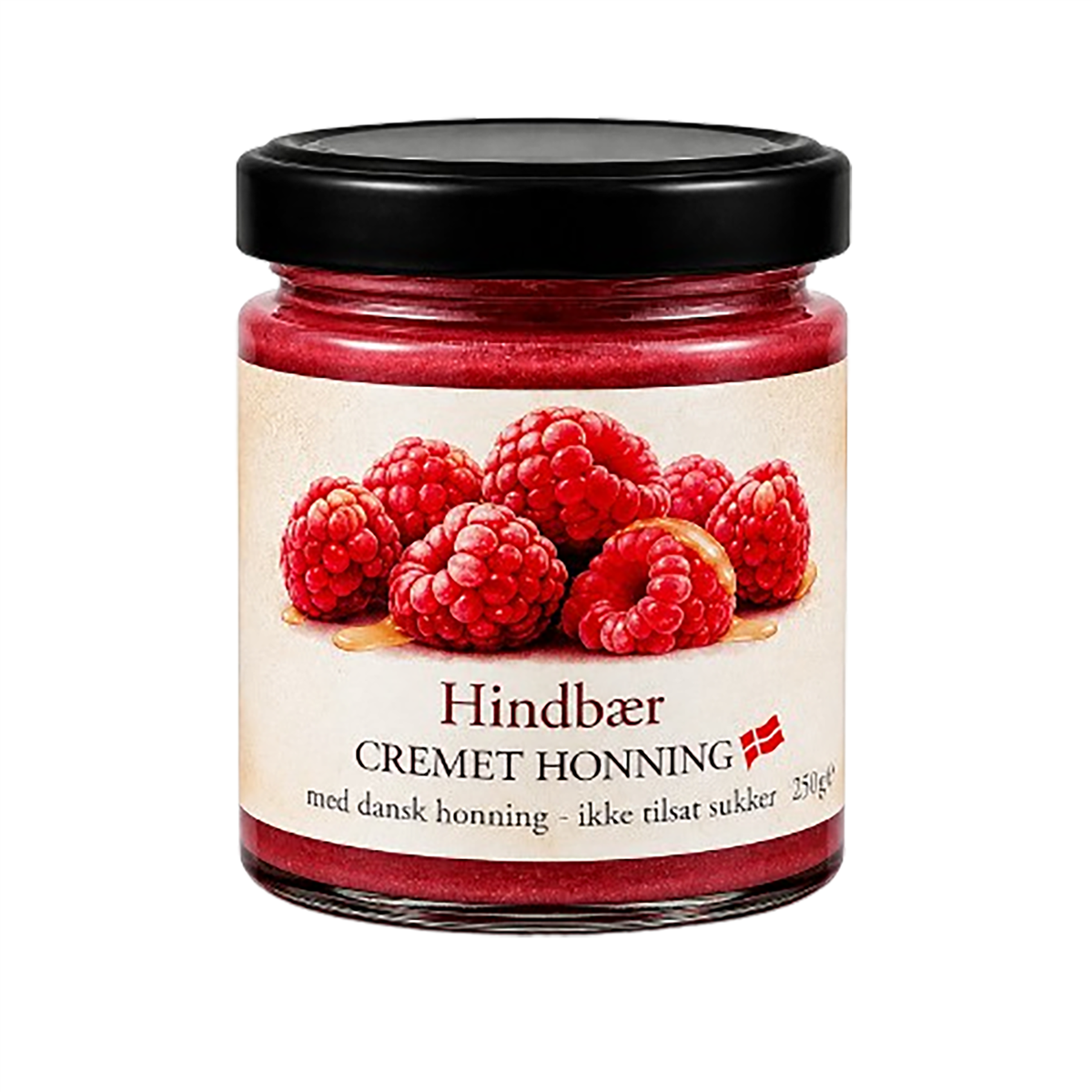 Din cremet honning hindbær 250 g