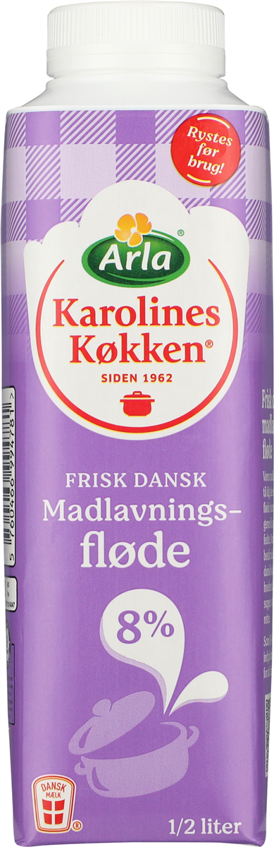 Arla Karolines Køkken, Madlavningsfløde 8% fedt