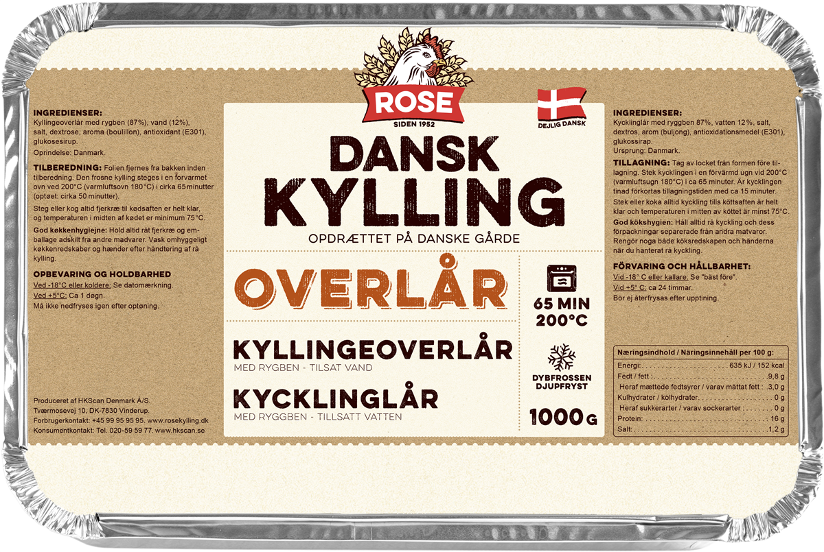 Ovnklare Kyllingeoverlår med Rygben