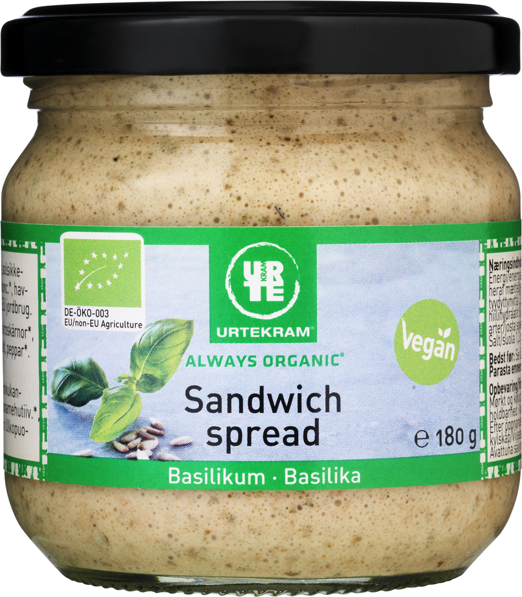 Urt.sandw.sp basilikum øko 180 g