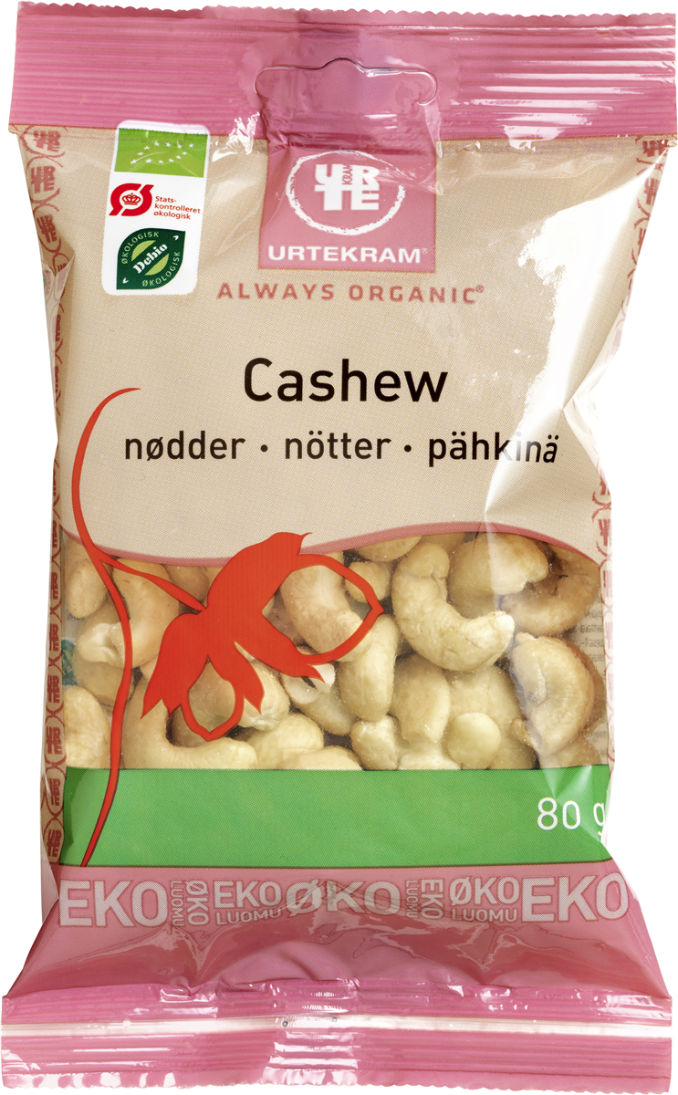 Urtekram Cashewnødder Øko. 80 g