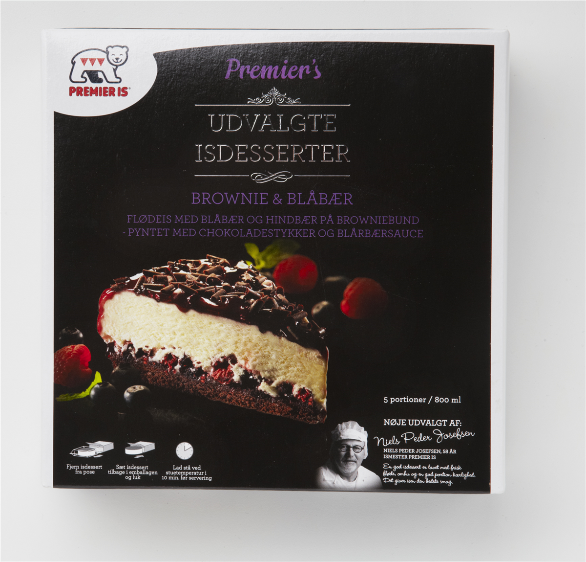 Brownie bær islagkage