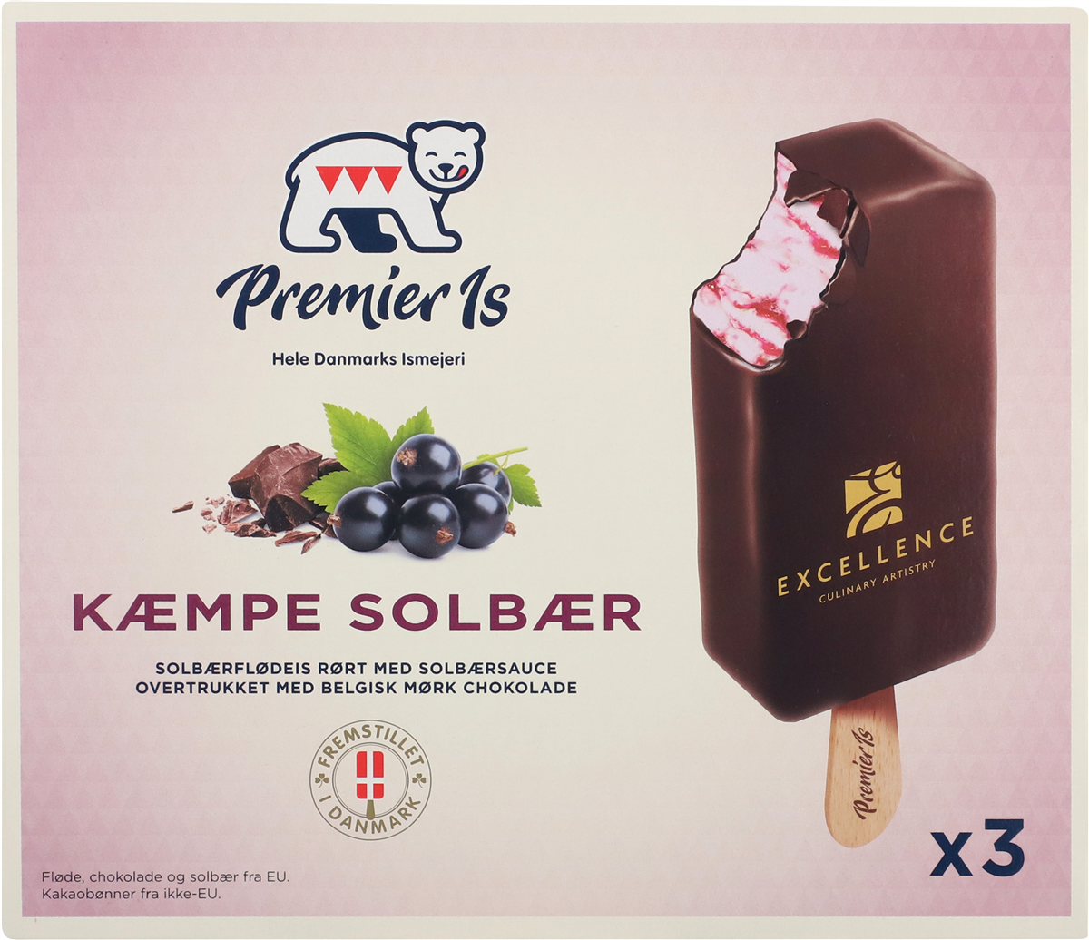 ❄️Kæmpe solbær ispinde, Premier