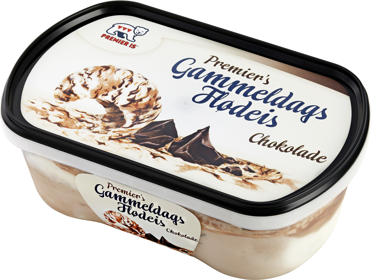 Gl. dags flødeis chokolade