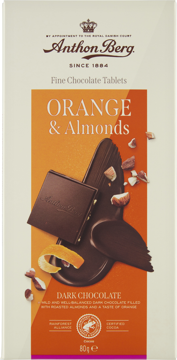 Anthon Berg Mørk Chokolade Orange/Mandler