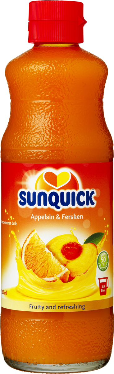 Sunquick fersken/appelsin 840 ml