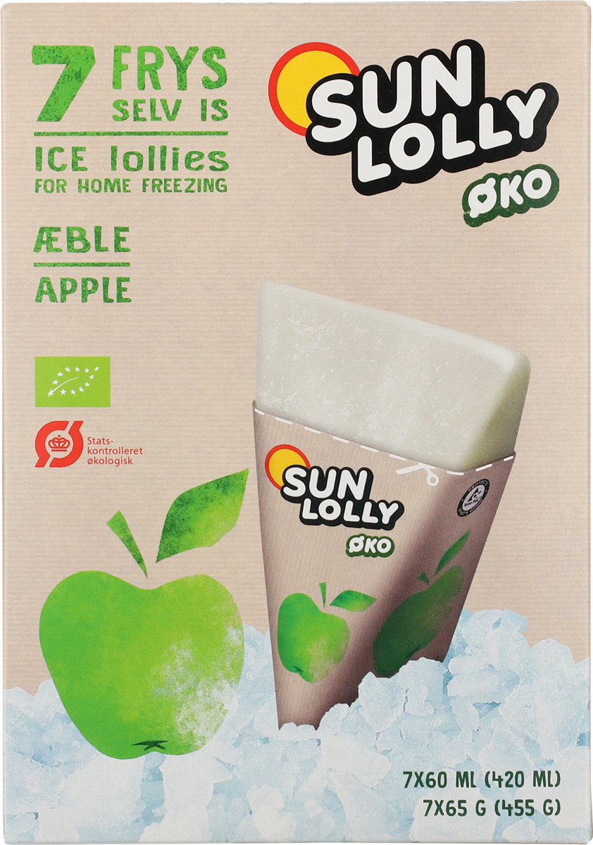 Sun Lolly Æble Øko frys-selv-is
