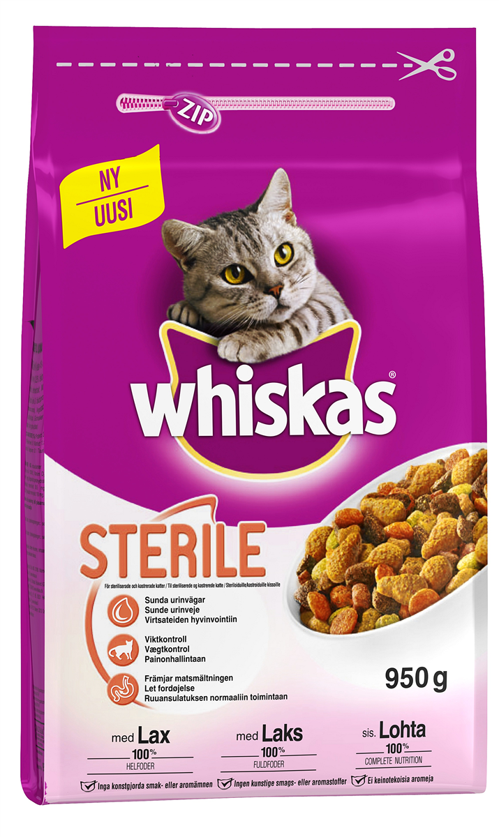 Whiskas sterile laks 950 g